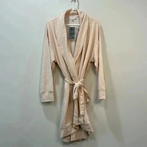 Ande Pink Butter Knit Robe L/XL